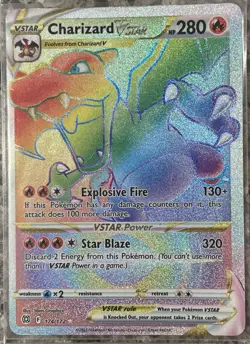 Pokemon Charizard VSTAR Secret Rare Rainbow Brilliant Stars 280 HP Holo V VMAX G - Image 2