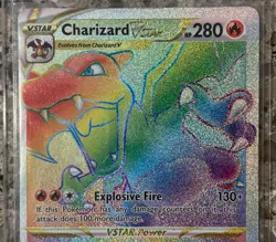 Pokemon Charizard VSTAR Secret Rare Rainbow Brilliant Stars 280 HP Holo V VMAX G - Image 3