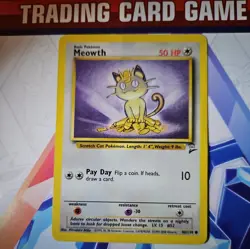Pokemon TCG Meowth Base Set 2 80/130 Regular LP. - Image 1