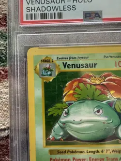 Pokemon Venusaur Base Set Shadowless Holo Rare 15/102 English 1999 PSA 4 - Image 2