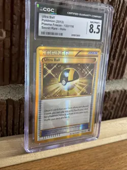 POKEMON PLASMA FREEZE ULTRA BALL #122 SECRET RARE HOLO CGC 8.5 - Image 4