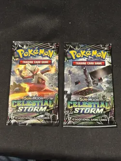 (x2) 2018 Pokemon Sun & Moon Celestial Storm Booster Packs Factory Sealed - Image 1