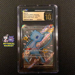 CGC 10 PRISTINE Mew ex 327/190 Shiny Treasure ex Sv4a 2023 Japanese Pokemon - Image 1