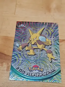 Alakazam Topps Chrome Pokemon TV Animation Edition #65 2000 Foil ¿ - Image 1