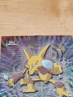 Alakazam Topps Chrome Pokemon TV Animation Edition #65 2000 Foil ¿ - Image 2