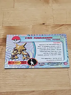 Alakazam Topps Chrome Pokemon TV Animation Edition #65 2000 Foil ¿ - Image 4