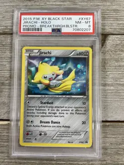 Graded PSA 8 2015 Pokemon XY Black Star - Jirachi Holo - Promo Breakthrgh.Blstr. - Image 1