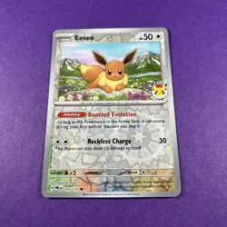 Eevee Pokemon Day 2025 Reverse Cosmos Holo Promo Pokemon TCG - Image 1