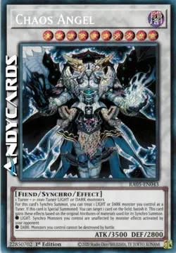 CHAOS ANGEL • (Angelo Del Chaos) • Segreta • RA05 EN043 • 1Ed • Yugioh ANDYCARDS - Image 1