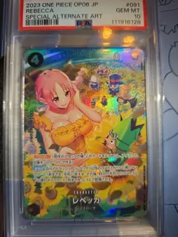 PSA 10 GEM MINT Rebecca OP05-091 OP06 Special ALT ART One Piece Japanese - Image 1