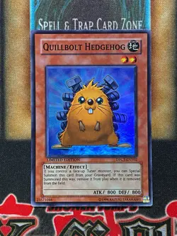 Yugioh Quillbolt Hedgehog DPCT-ENY02 Super Rare Limited Edition LP - Image 1