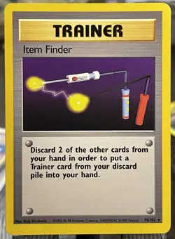 Pokemon TCG Item Finder 74/102 Base Set Unlimited LP Trainer Card WOTC 1999 - Image 1