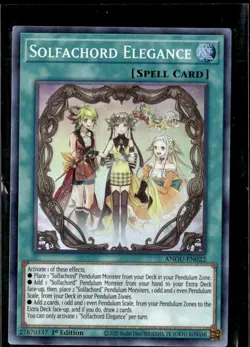 Yu-Gi-Oh Solfachord Elegance Ancient Guardians ANGU-EN022 1st Edition - Image 1