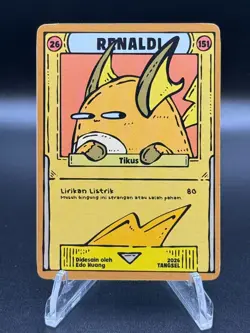 Pokkedo v5 - Renaldi (Raichu) 26/151 - Parody Fan Art Card - Image 1