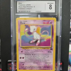 CGC 8 GEM MINT Mew 2000 Black Star Promos 8 Pokemon League Pokemon Card - Image 1