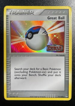Great Ball 77/108 Power Keepers Reverse Holo Stamped Pokemon Card MP/HP DMG - Image 1