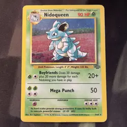 Nidoqueen 07/64 Jungle Holo Pokemon Card Grass Type MP Condition Stage 2 - Image 1