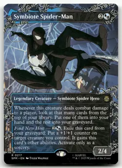 Symbiote Spider-Man (Borderless) #217 (NM) Spider-Man SPM Magic MTG - Image 1