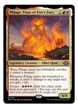 1x MTG Phlage, Titan of Fire's Fury - MH3 Mythic! NM Mint - Image 1