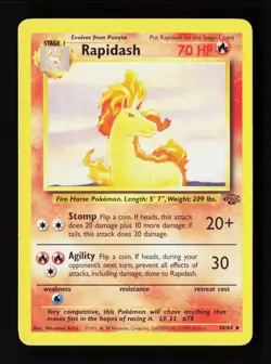 Rapidash 44/64 Uncommon Jungle Pokemon Unlimited Lightly Played - Image 1