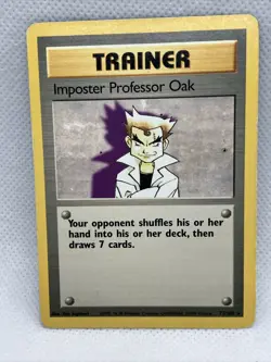 Pokemon TCG Imposter Professor Oak Base Set 73/102 Regular Unlimited Rare - Image 1