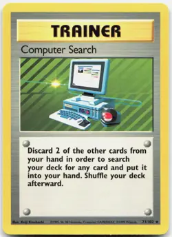 Pokemon TCG Computer Search Base Set Rare 071/102 - Image 1