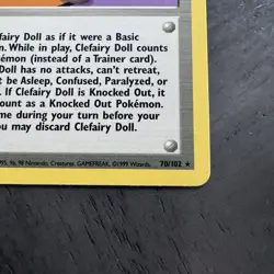 Clefairy Doll Rare #070/102 Pokemon TCG Base Set Unlimited LP Lightly Played - Image 2
