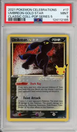 Pokemon Graded: Umbreon Gold Star 17/17 Celebrations Classic Collection (2021) H - Image 1