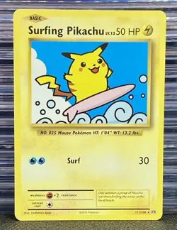 Pokemon Surfing Pikachu 111/108 XY Evolutions Secret Rare 2016 NM English - Image 1