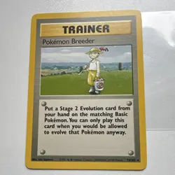 Pokemon Breeder Trainer Rare Regular Base Set 76/102 WOTC Ken Sugimori English - Image 1