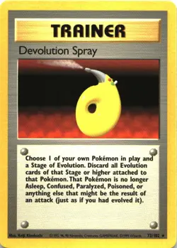 Devolution Spray 72/102 Rare Base Set Unlimited Pokemon Lightly Played - Image 1
