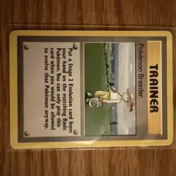 Pokemon Breeder 76/102 Rare Base Set Unlimited Pokemon LP- - Image 1