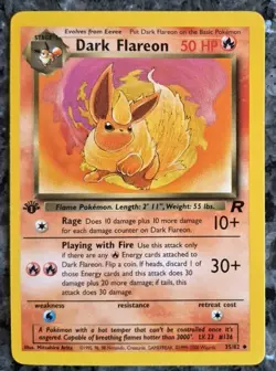 2000 Pokemon 1st Edition Dark Flareon Rocket - Image 1