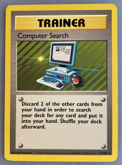 Computer Search 71/102 Rare Base Set Unlimited Pokemon TCG Lightly Played 1999 - Image 1