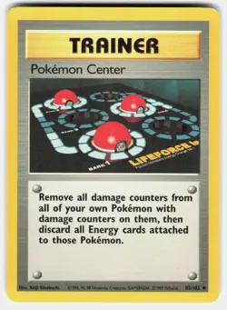 Pokemon Center 85/102 Uncommon Base Set Unlimited Pokemon Lightly Played - Image 2