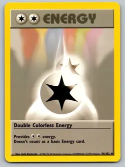 Double Colorless Energy 96/102 Uncommon Base Set Unlimited Pokemon LP - Image 1