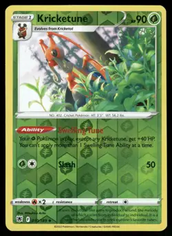 Kricketune 010/189 Reverse Holo Uncommon Astral Radiance Pokemon NM - Image 1