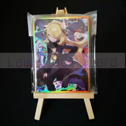 Pokemon - Cynthia & Garchomp Foil Card Sleeves 66mmX91mm 60ct Standard Size - Image 1