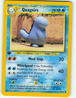Quagsire - 1st Edition - 48/64 Neo Revelation - Pokemon TCG - 2001 - Image 1