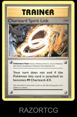 CHARIZARD SPIRIT LINK 75/108 UC EVOLUTIONS POKEMON NM/M - Image 2