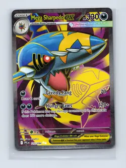 Mega Sharpedo ex 113/094 Ultra Rare Phantasmal Flames Pokemon Near Mint - Image 1