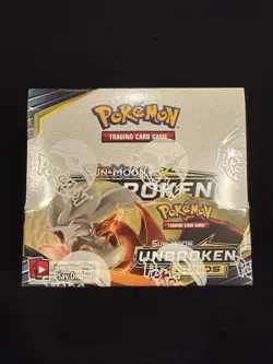 2019 Pokemon Sun & Moon Unbroken Bonds Booster Box Sealed W/ Protector - Image 1