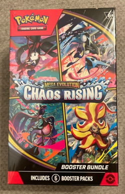 Pokemon TCG Mega Evolution Chaos Rising Booster Bundle (6 Packs) - NEW - SEALED - Image 1