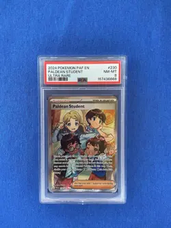 2024 Pokemon PAF EN Paldean Student FULL ART ULTRA RARE 230/091 PSA 8 - Image 1