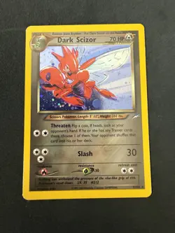 Nintendo Dark Scizor 9/105 Team Rocket Holo Rare English 2000 70HP - Image 1