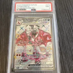 Pokemon TCG Charizard EX Scarlet & Violet Paldean Fates Holo Card SVP 074 PSA 9 - Image 1