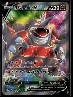 Rhyperior V 181/189 Darkness Ablaze Ultra Rare Pokemon - Image 1