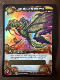 World Of Warcraft Twilight of the Dragons Amani Dragonhawk Unscratched WOW TCG - Image 1