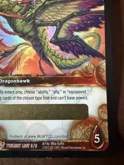 World Of Warcraft Twilight of the Dragons Amani Dragonhawk Unscratched WOW TCG - Image 2