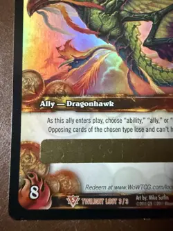 World Of Warcraft Twilight of the Dragons Amani Dragonhawk Unscratched WOW TCG - Image 3
